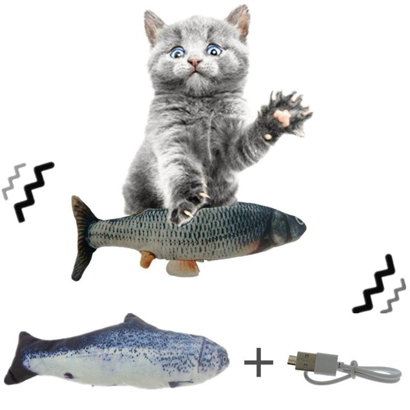 Peixe Que Se Mexe Brinquedo Para Gatos Eletrônico USB Automático Tina