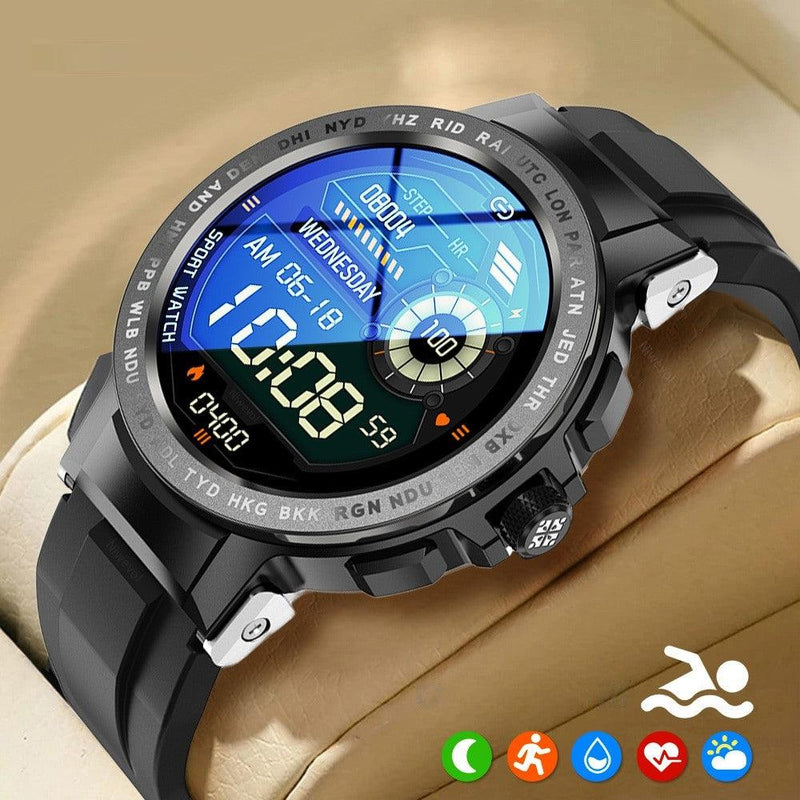 Relógio Inteligente Smart Atlas IP68 A Prova D'água Smartwatch Tela IPS 1.28" Bluetooth Frequência Cardíaca