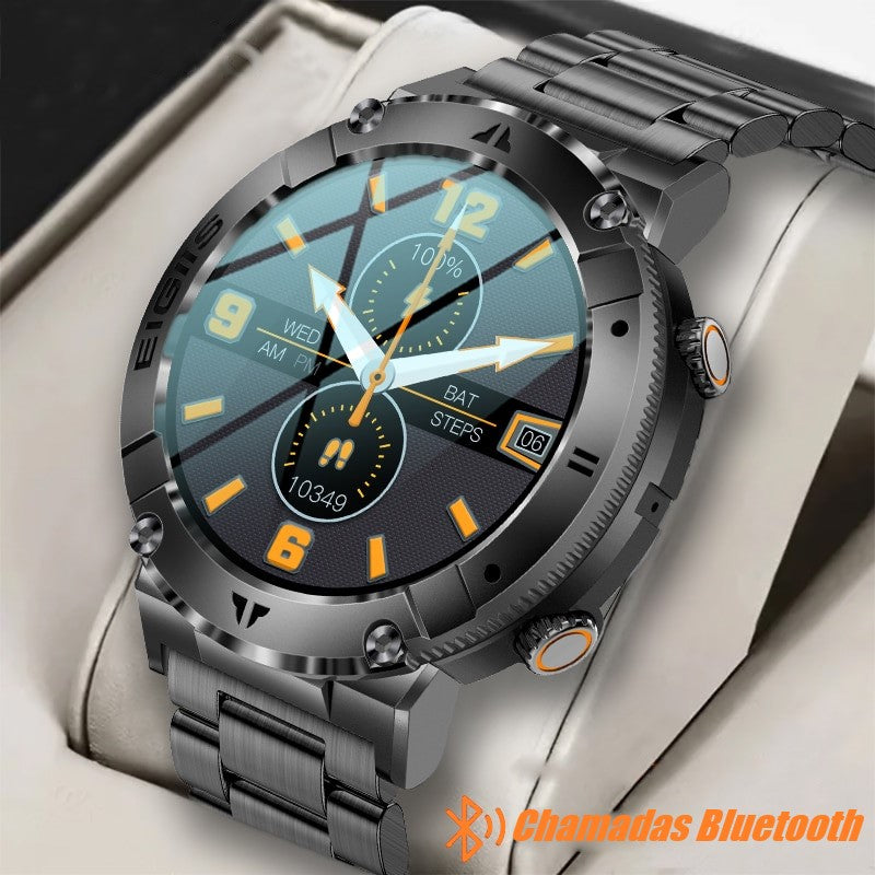 Smartwatch Strong Titan Chamadas Bluetooth Modos Esporte Tela IPS 1.32" Monitor Cardíaco